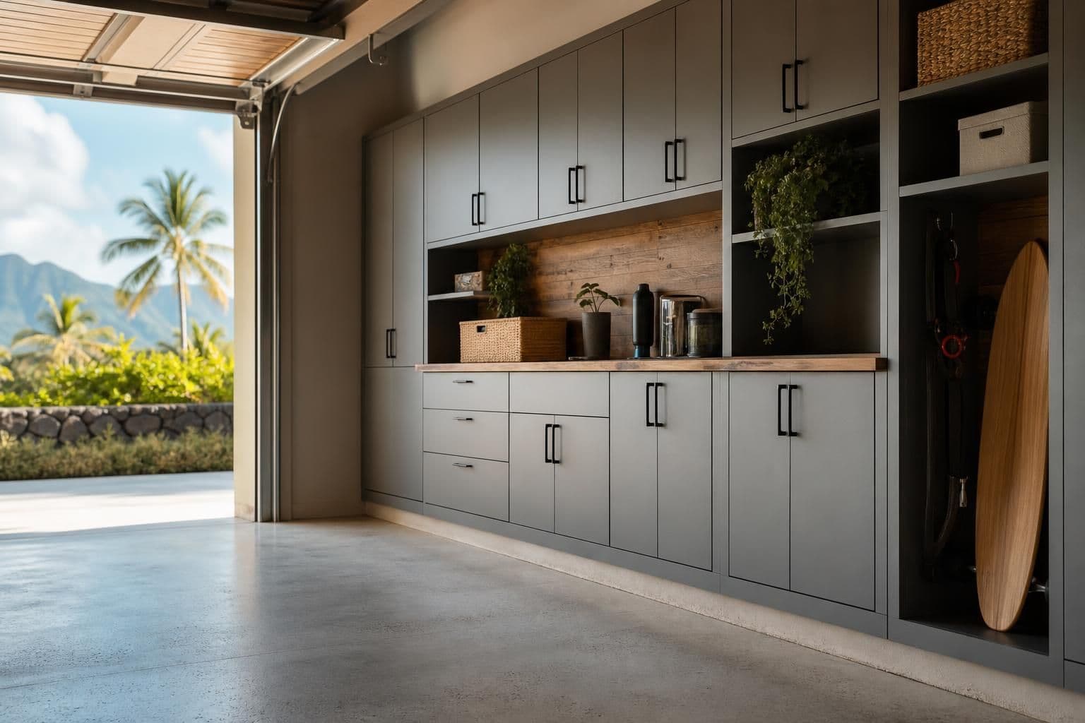 Garage Cabinet Storage Ideas Built for Oahu's Climate