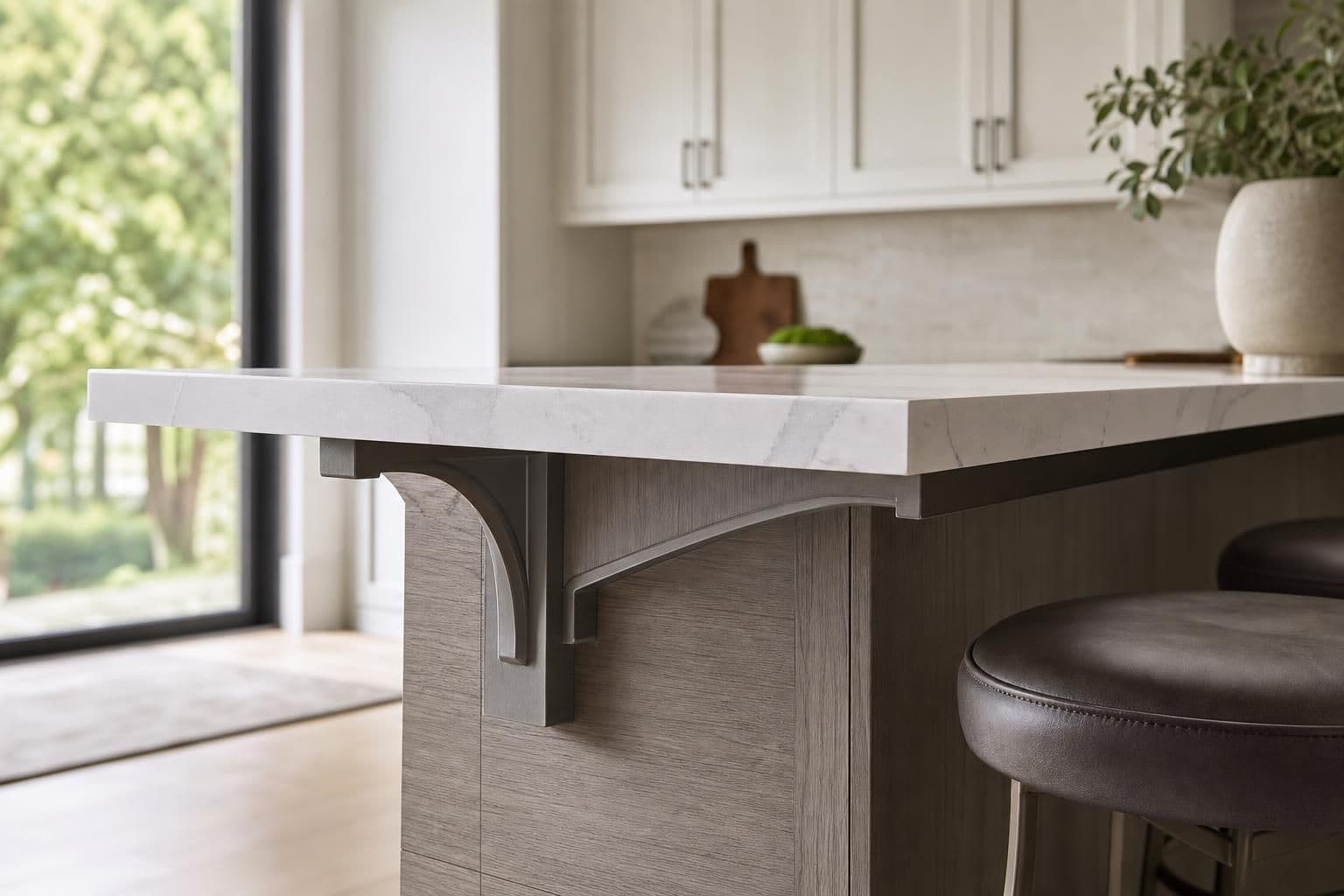 Kitchen Island Countertop Overhang and Support, Explained